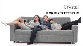  Presentation with mom - Beautiful slide deck featuring mom-and-her-two-sons backdrop and a white colored foreground