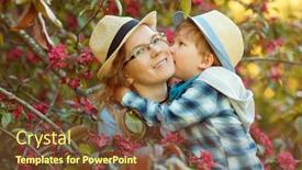  Presentation with mothers - Cool new presentation with mom-and-son-have-fun backdrop and a tawny brown colored foreground