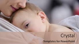  Presentation with breast feeding - Cool new presentation theme with mom breast feeding baby girl backdrop and a coral colored foreground