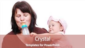  Presentation with mom baby - Presentation having mom is feeding her baby and vice versa background and a coral colored foreground