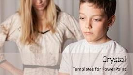  Presentation with family problems - Audience pleasing theme consisting of mom swears by son conflict backdrop and a lemonade colored foreground