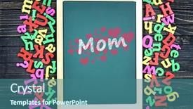  Presentation with school board - Amazing PPT layouts having mom text on school board backdrop and a  colored foreground