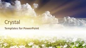  Presentation with snowdrop - Slide deck with moment for this beautiful flower background and a cream colored foreground