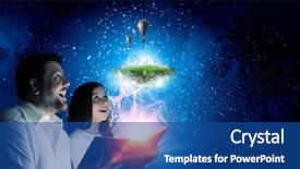  Presentation with togetherness - PPT theme consisting of moments of family togetherness background and a ocean colored foreground