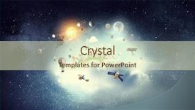  Presentation with organization - Colorful PPT theme enhanced with moments of world creation backdrop and a soft green colored foreground