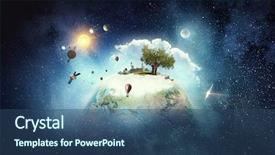  Presentation with creation - Presentation consisting of moments of world creation background and a ocean colored foreground