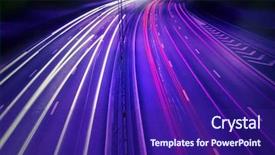  Presentation with momentum - Amazing PPT theme having momentum - cars at night with motion backdrop and a navy blue colored foreground