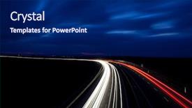  Presentation with momentum - Cool new PPT theme with momentum - cars moving fast backdrop and a navy blue colored foreground