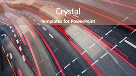  Presentation with momentum - Slide deck enhanced with momentum - motion blurred city road traffic background and a coral colored foreground