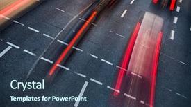  Presentation with columns ancient roman road city - PPT layouts having momentum - motion blurred city road traffic background and a tawny brown colored foreground