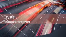  Presentation with momentum - Slide deck featuring momentum - motion blurred city road traffic background and a coral colored foreground