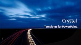  Presentation with momentum - Theme featuring momentum - night traffic rush background and a  colored foreground