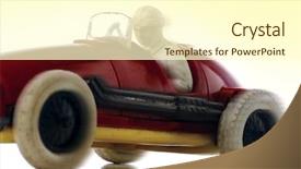  Presentation with race car - Colorful slide set enhanced with momentum - vintage toy race car backdrop and a cream colored foreground