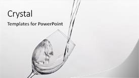  Presentation with water glass - Cool new PPT layouts with momentum - water is poured backdrop and a  colored foreground