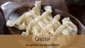 Presentation with wood rustic - Amazing PPT layouts having momos - close up fresh dumplings backdrop and a coral colored foreground
