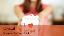  Presentation with hands holding a tree - Presentation featuring momos - close-up of girl hands holding background and a red colored foreground