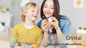  Presentation with mom - Presentation theme with momos - painting eggs with mom background and a  colored foreground