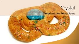  Presentation with spanish - Slides having mona de pascua a typical spanish easter cake background and a yellow colored foreground