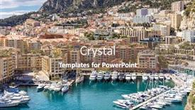  Presentation with cityscape - Slide deck consisting of monaco-fontvieille-cityscape-monte-carlo background and a coral colored foreground