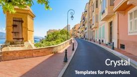  Presentation with village - Cool new theme with monaco monte carlo france backdrop and a ocean colored foreground
