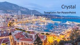  Presentation with french educators - Colorful slides enhanced with monaco monte carlo harbour french backdrop and a light blue colored foreground