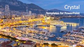  Presentation with monte everest - PPT theme featuring monaco monte carlo harbour french background and a teal colored foreground