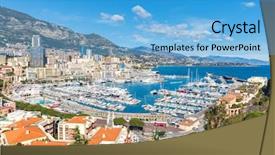  Presentation with monte everest - Slide set featuring monaco monte carlo harbour french background and a light blue colored foreground