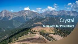  Presentation with divide - PPT theme with monarch-crest-in-colorado-view background and a  colored foreground