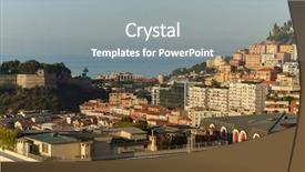  Presentation with london buildings and streets view - Colorful presentation theme enhanced with monarchy - panoramic view of one backdrop and a gray colored foreground