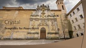  Presentation with monastery - Slide deck enhanced with monastery-in-carrion-de-los background and a  colored foreground