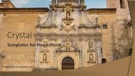  Presentation with monastery - Theme featuring monastery-in-carrion-de-los background and a  colored foreground