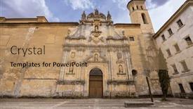  Presentation with trail - Slides having monastery-in-carrion-de-los background and a coral colored foreground
