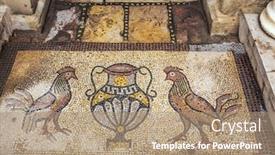  Presentation with pilgrimage - Cool new slide deck with monastery-of-gerasim-of-jordan backdrop and a coral colored foreground