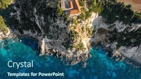  Presentation with monastery - Slides consisting of monastery-of-kipoureon-on-kefalonia background and a  colored foreground