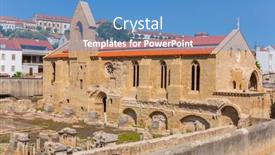  Presentation with monastery - Theme with monastery-of-santa-clara background and a teal colored foreground