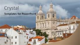  Presentation with monastery - Presentation theme enhanced with monastery-of-sao-vicente-de background and a  colored foreground