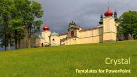  Presentation with god - Beautiful slides featuring monastery-of-the-mother backdrop and a tawny brown colored foreground