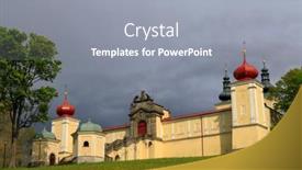  Presentation with czech republic - Presentation design consisting of monastery-of-the-mother background and a gray colored foreground