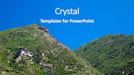  Presentation with petra - Beautiful theme featuring monastery on holy mount athos backdrop and a gray colored foreground