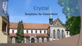  Presentation with europe - Slides having monastic quarter in st galen europe switzerland background and a light blue colored foreground