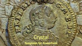  Presentation with monay - Presentation design featuring monay - coin background and a tawny brown colored foreground