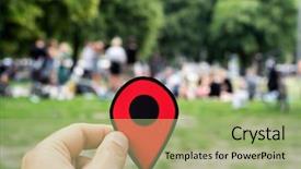  Presentation with popular - Colorful slide set enhanced with monbijou park in berlin germany backdrop and a mint green colored foreground