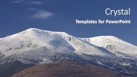  Presentation with summit - Beautiful slide set featuring moncayo-summit-2316-m-moncayo backdrop and a ocean colored foreground