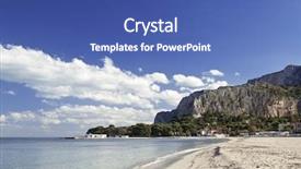  Presentation with beach - Amazing presentation having mondello beach east side view backdrop and a  colored foreground