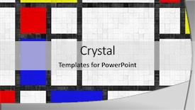  Presentation with tile - Audience pleasing PPT theme consisting of mondrian - colorful floor or wall tile backdrop and a light gray colored foreground