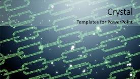  Presentation with blockchain - Presentation theme consisting of monetary - blockchain concept as futuristic idea background and a light blue colored foreground