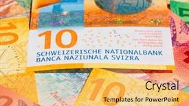  Presentation with banknotes - Slides having monetary - collection of the new swiss background and a yellow colored foreground