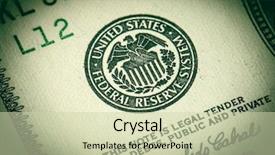  Presentation with reserve bank of india - PPT theme with monetary - federal reserve system sign background and a soft green colored foreground