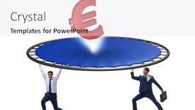  Presentation with concept - PPT theme consisting of monetary-concept-with-currency-bouncing background and a sky blue colored foreground