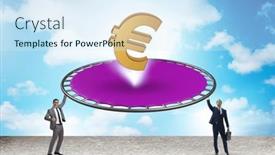  Presentation with concept - Theme enhanced with monetary-concept-with-currency-bouncing background and a sky blue colored foreground